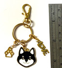 Dog Shiba Love Paw Charm Pendant Keychain Pet Charms Backpack Purse Bag Kn-44