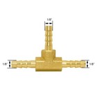Joywayus 1 8  Brass Hose Barb  Tee 3 Way Union Pipe Fitting For Water fuel air