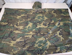 New Genuine Us Army Military Wet Weather Poncho Coated Nylon Woodland Camo