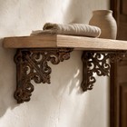 6 Cast Iron Shelf Brackets Victorian Scroll Corbels Rustic Antique Style