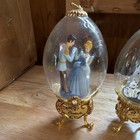 Disney Lot Of 5 Mini Snow Globe Gold-tone Base Cinderella Lion King