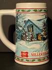 Miller High Life Limited Ed Holiday Beer Stein Collectible Mug Christmas Vintage