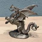 Pewter Fantasy Roaring Dragon 2 25  Tall Dungeons   Dragons Tabletop Display