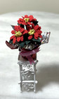 Dollhouse Artisan Miniature Red Poinsettia Christmas Plant 1 12