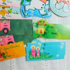 Christmas Gift Tags Vintage Lot Of 100 1970s Varied Holiday Graphics Labels New 