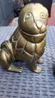 Vintage Mid Century Heavy Brass Pair Of Foo Dogs