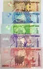 Uganda Set 5 Pcs 1000 2000 5000 10000 20000 Shillings Random Date P 49 - 53 Unc