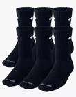 Nike Dri Fit Dry Cushioned Cotton Crew Socks 6 Pairs L