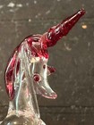 Vintage Hand Blown Miniature Art Glass Unicorn 2  X 2 5  Figurine Mcm