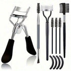 11-in-1 Eyelash Grooming Kit With Curler  Comb  Wand   4 Silicone Pads