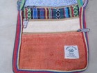 Himalayan Made In Nepal Hemp Weave 4 Pocket Orange Blue Green Satchel Purse