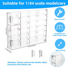 Acrylic Display Case For 24 Hot Wheels 1 64 Scale Diecast Cars  Wall Mount Or De