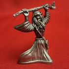 Vtg Spoontiques Pp591 Pewter Miniature Wizard Holding Dragon Staff   Bird 1985