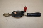 Vintage Stanley Handyman Eggbeater Hand Drill Wood Handle 10 1 2  Usa
