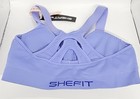 Shefit Sports Bra Medium Low Impact Lilac Wireless Zip Adjustable Strap New