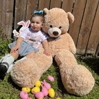 Morismos Giant Teddy Bear 4 Feet 47 Inch Brown Plush Stuffed Animal