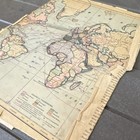 Antique Lithograph Atlas World Map 1900-1949 Colored Ephemera