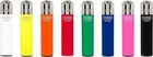 8 Clipper Reusable Lighters - Assorted Solid Colors Assortment - Refillable   