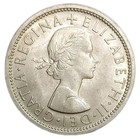 1966 Great Britain Florin 2 Shillings Unc Vintage Coin Queen Elizabeth Km 906