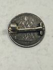 1861 Seated Liberty Dime - Love Token Engraved Made Into Pin