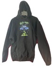 Rick   Morty Sweater Mens L Black Hoodie Fleece Sweatshirt Logo