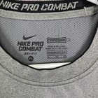 Nike Pro Combat Shirt Mens Xl Gray Black Dri-fit Short Sleeve Compression Top