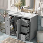 36  Bathroom Vanity W sink  Freestanding Vanity Storage Cabinet  Shelf  4 Drawer