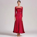 K19 S9047 Velvet Long Sleeve Modern Dance Dress Ballroom Dance Practice   Perfor