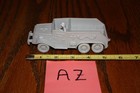 Vintage Marx Battleground Light Gray German Army Half-track   Rare Sitter Az