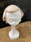 Antique 1920s-30s White Feather Cloche Hat Unbranded Vintage Millinery