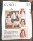  Mccall s Emma Doll And Clothes Pattern 7434 18  Tall Uncut Face Transfer