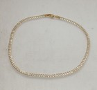 10  Cuban Curb Pave Chain Ankle Bracelet Anklet Real Solid 10k Yellow White Gold