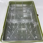 Vintage Wilson Wil-hold Plastic Sewing Storage Container Box Green Patterns Read