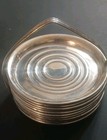 Vintage Matthews And Co  Sterling Silver Set Of 10 Coasters   Holder 1930s-1940s