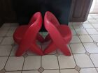 Step 2 Child Chairs Red Plastic Chunky Cris Cross Style Children Chairs Step2