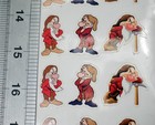 Vintage Disney Snow White Dwarfs Grumpy Doc 98  1 Inch  Stickers On Rolls
