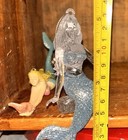 2 Hanging Mermaid Ornaments  Beach Decor  Beach Christmas  Pearl  Queen Conch 