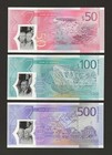 Jamaica  50 100 500 Dollars 2022  P-96a 97a 98a  Polymer  Pack Fresh Unc Grade