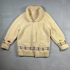 Vintage Cardigan Sweater Cowichan Handmade Pacer Horse 60s 70s 80s Wool Western