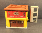 Vintage Fisher Price Play Family Fire Station  928 Working Garage And Bell