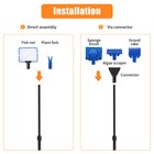 Aquarium Vacuum Siphon  Hand Pump Fish Tank Water Changer  With Fish Net Scraper