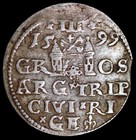 Livonia Duchy Of 3 Grossus 1599 Sigismund Iii Vasa Riga Silver 7053
