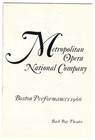 Vintage Metropolitan Opera House Program Book Season 1966-67  la Boheme  Boston