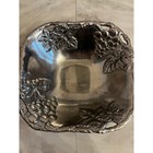Arthur Court 2001 Vintage Grape Leaf Squar Aluminium Serving Bowl Silver 10x10x3