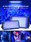 1x 100w Uv Black Light Led Floodlight Outdoor Waterproof Stage Party Bar Dj Club