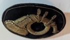 Us Civil War  Bugle Cap Insignia  Gold Bullion  original  Ex  Condition  