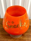 Vintage  Mid Century West Virginia Glass Co  Orange Gold Snacks Large Snifter