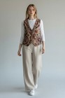 Vintage Tapestry Cottagecore Maximalist Floral Birds Folk Art Embroideres Vest M