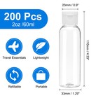 2oz Plastic Bottles With Lids  200pcs Travel Containers transparent White 