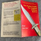 Vtg Brochure  Pocket Guide For Limited Edition Knives - Good Condition